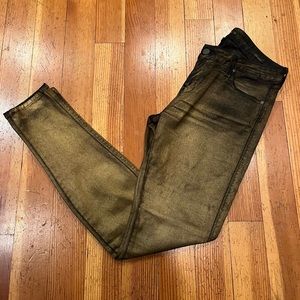 Genetic Denim Black & Gold Metallic Jean Size 29 Slight stretch Shya style